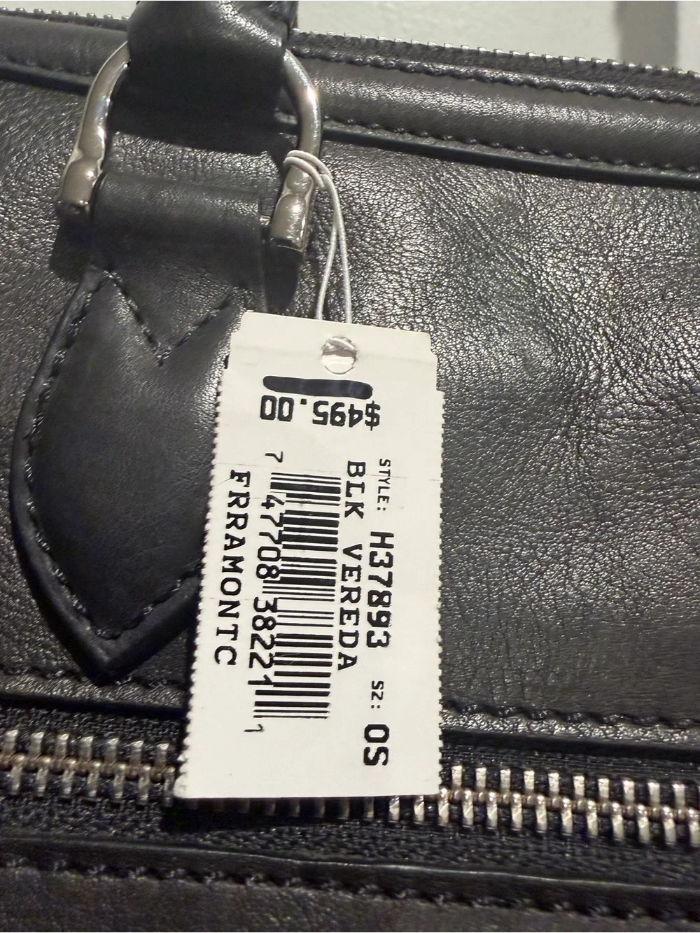 Rare Brighton Black Ferrara Vereda‎ Satchel Style $495 NWT- Distressed Grey